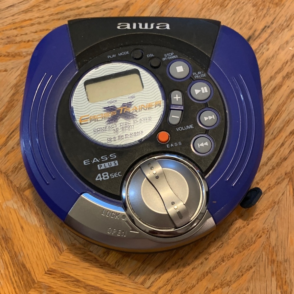 Vintage Aiwa Portable CD Player - Blue